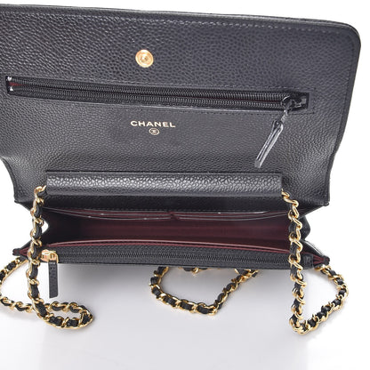 Chanel Caviar Quilted Wallet On Chain WOC Black 5 of 9