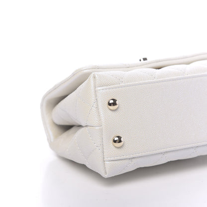 Chanel Iridescent Caviar Quilted Extra Mini Coco Handle Flap Ivory 9 of 11