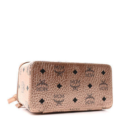 MCM Metallic Visetos Vanity Case Champagne Gold 4 of 9