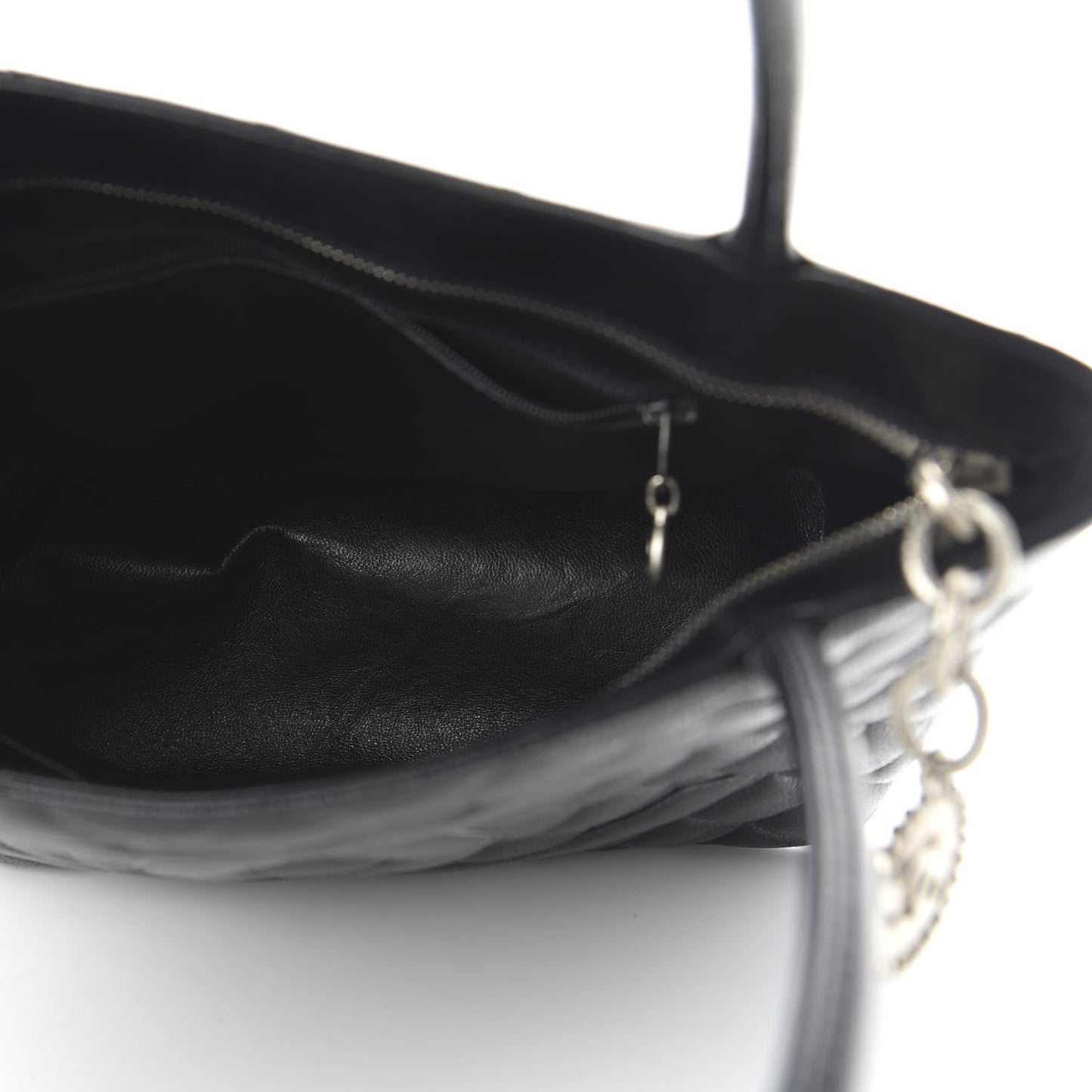 Caviar Quilted Medallion Tote Black
