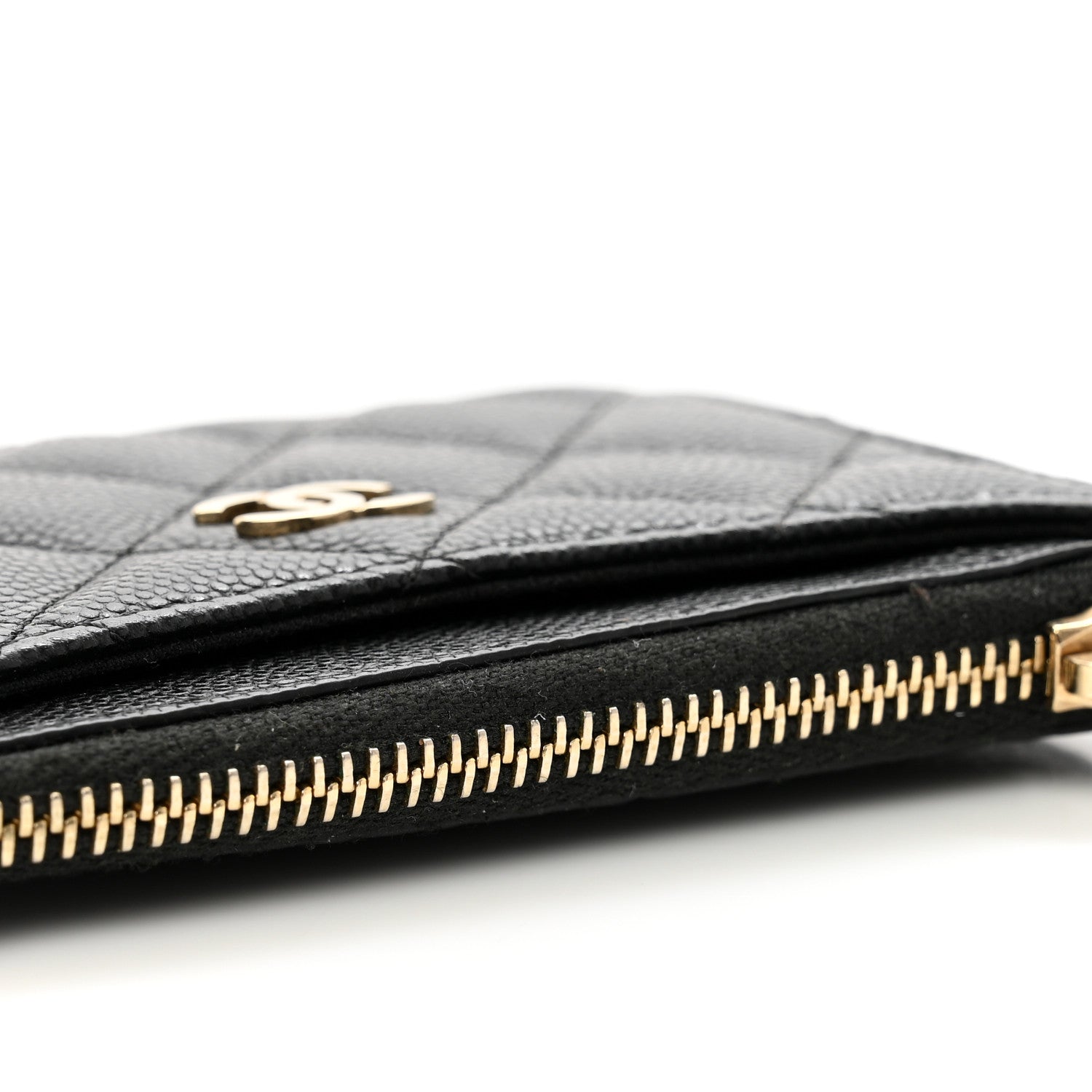 Chanel Caviar Quilted CC Zip Card Holder Black 8 of 9