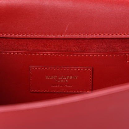Saint Laurent Smooth Calfskin Medium Classic Monogram Kate Tassel Satchel Lipstick Red 8 of 11