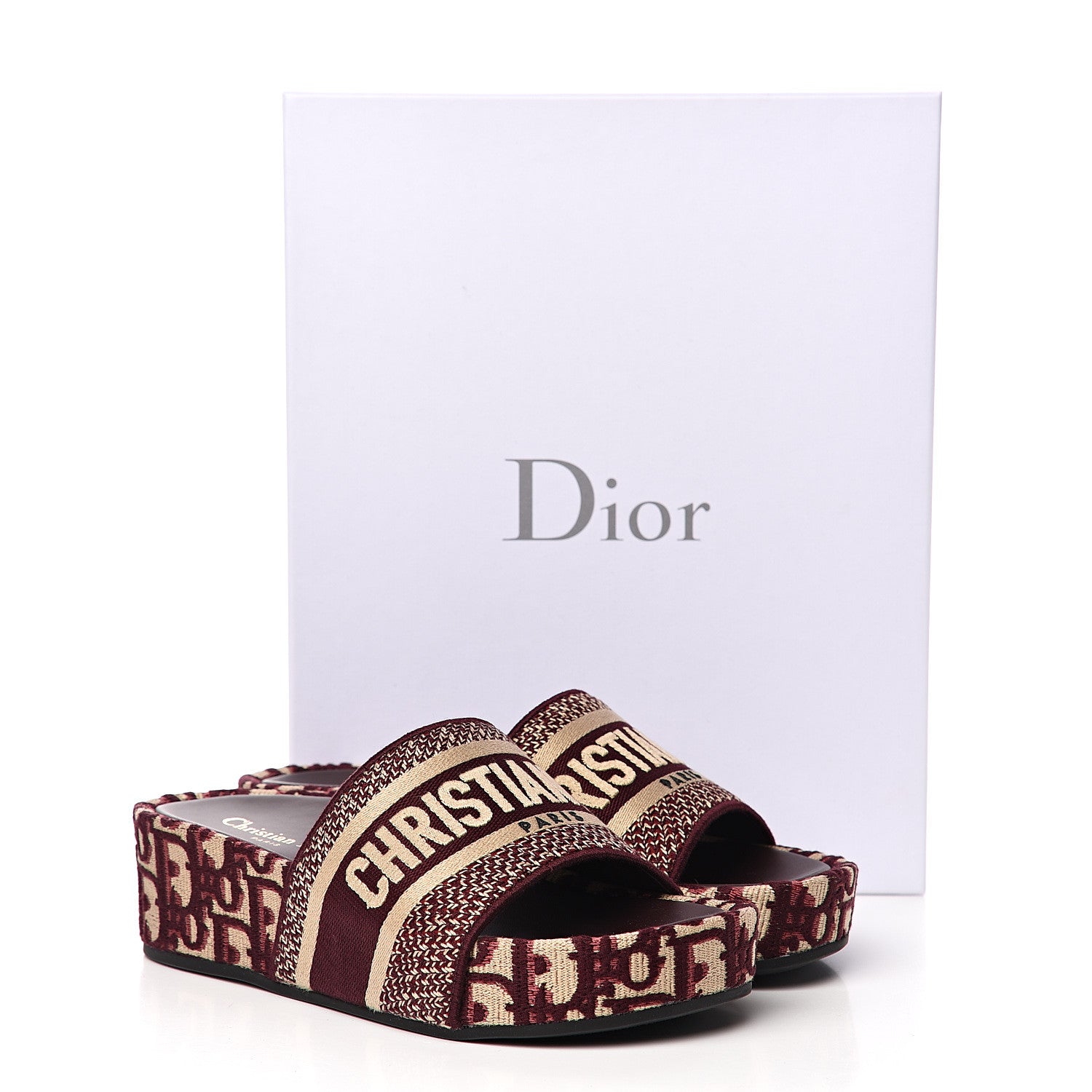 Christian Dior Oblique D-Way Platform Sandals 37 Deep Amaranth 11 of 11