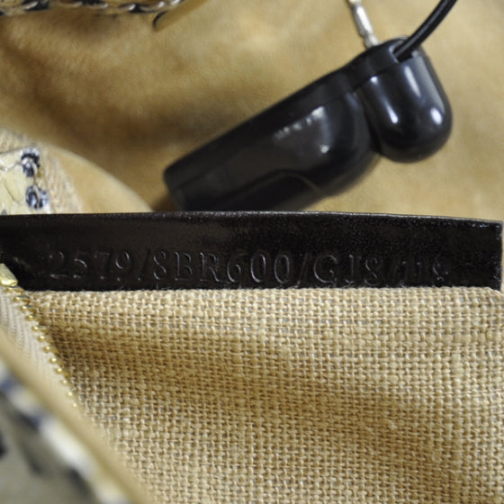 Snakeskin Leopard Print Baguette Beige