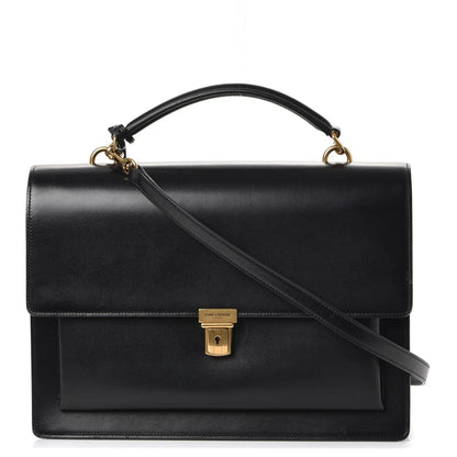 Saint Laurent Smooth Calfskin Large High School Shoulder Bag Black 1 of 9