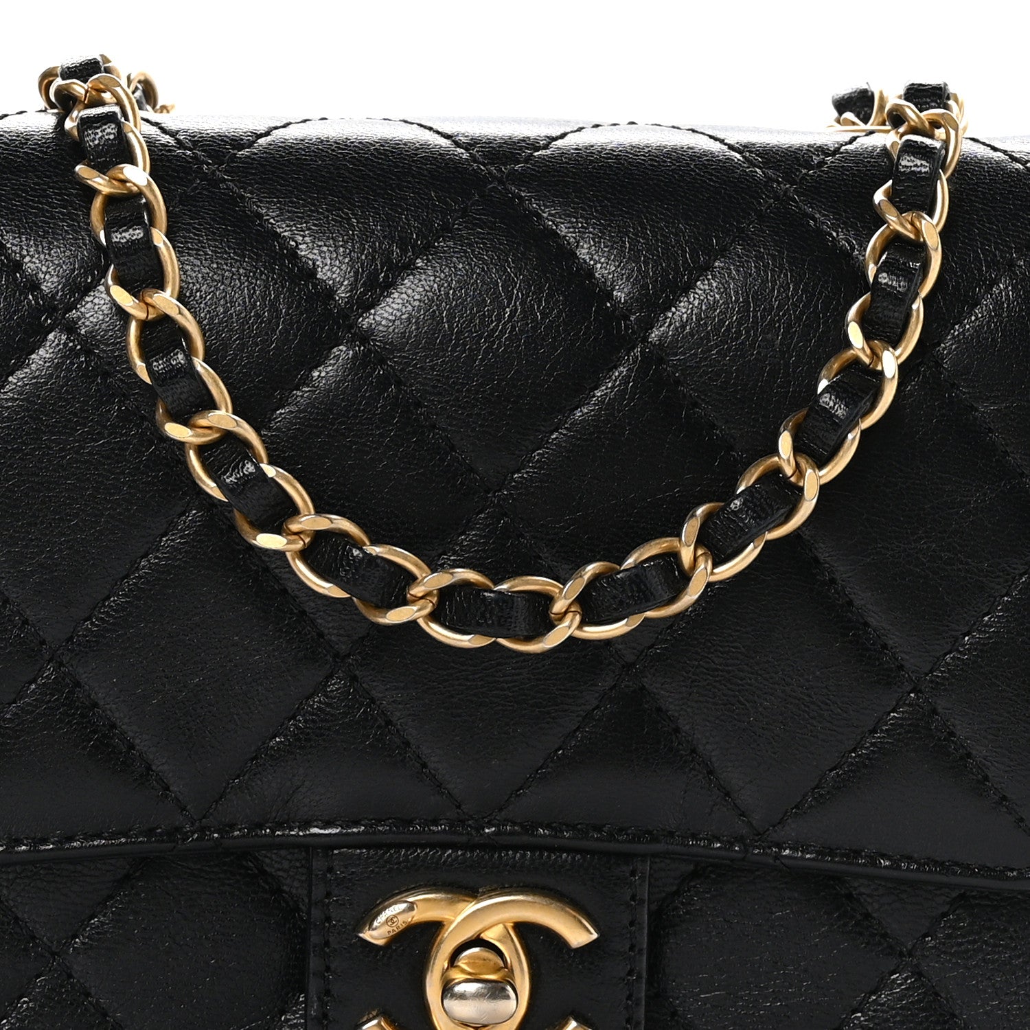 Chanel Goatskin Quilted Mini Square Flap Black 8 of 10