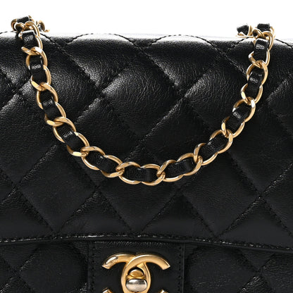 Chanel Goatskin Quilted Mini Square Flap Black 8 of 10