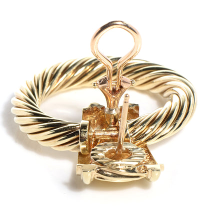 David Yurman 14K Gold Door Knocker Cable Earrings 5 of 5