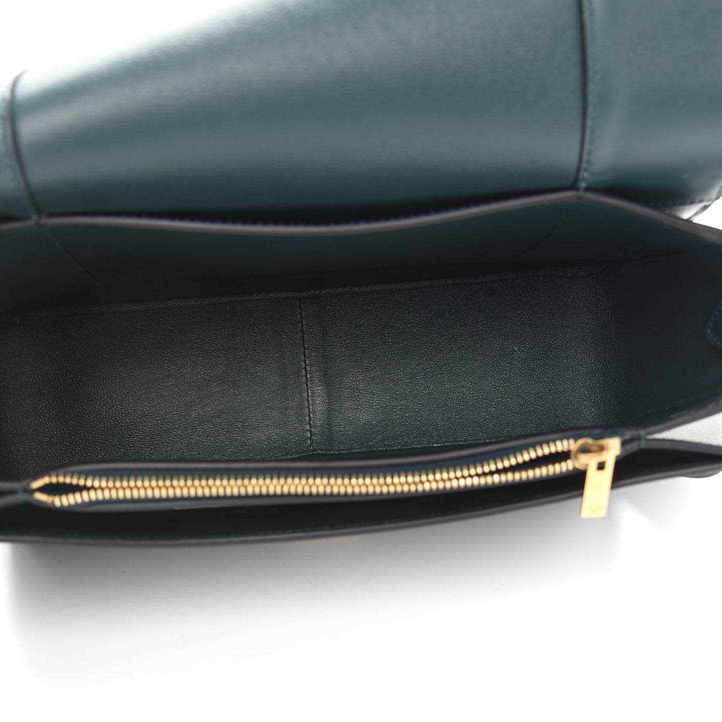 Shiny Smooth Calfskin Medium Frame Shoulder Bag Amazone Dark Navy