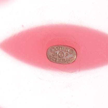 Chanel Resin CC Wide Cuff White Pink 4 of 4