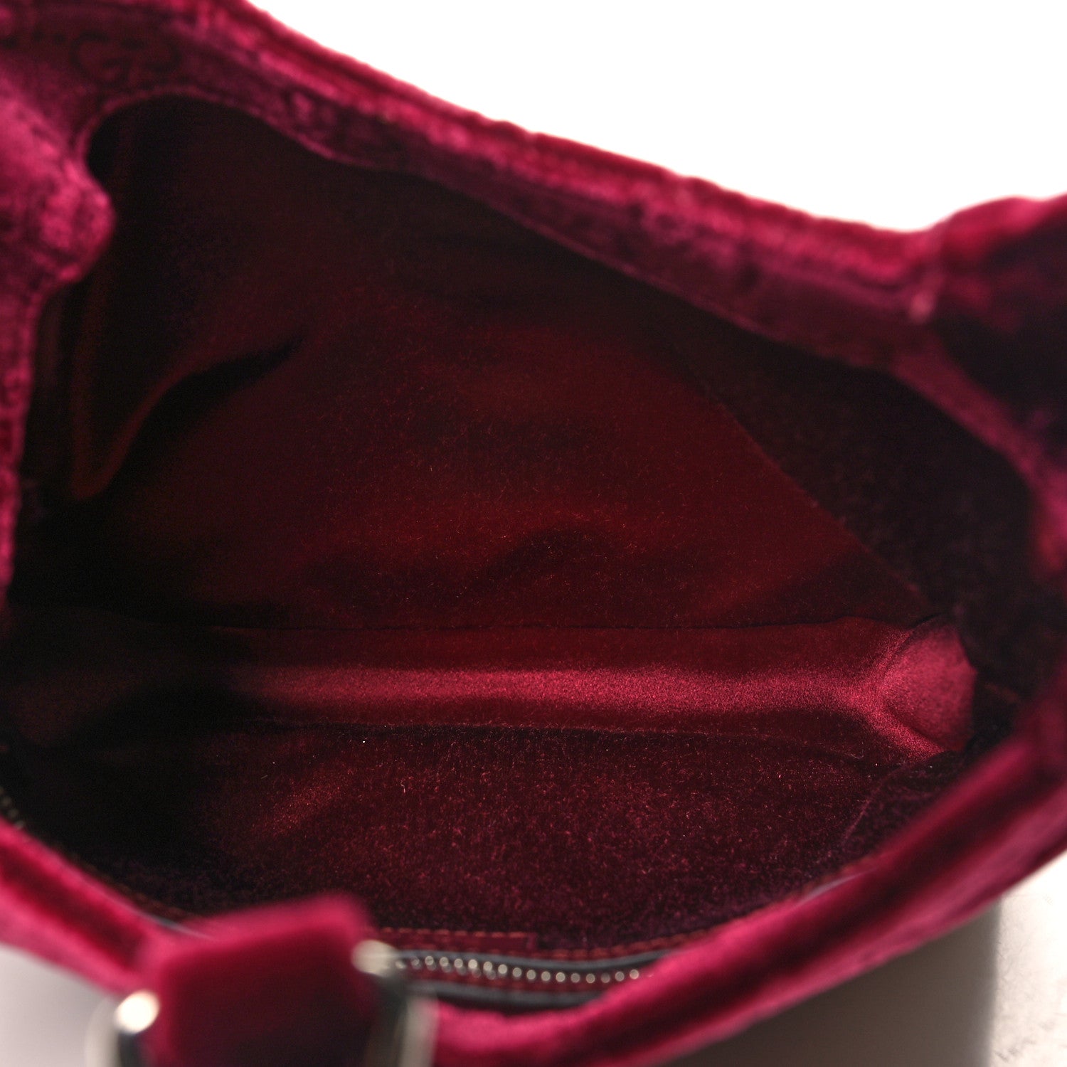 Gucci New Velvet Ashmir GG Monogram Small Jackie 1961 Hobo Red 5 of 10