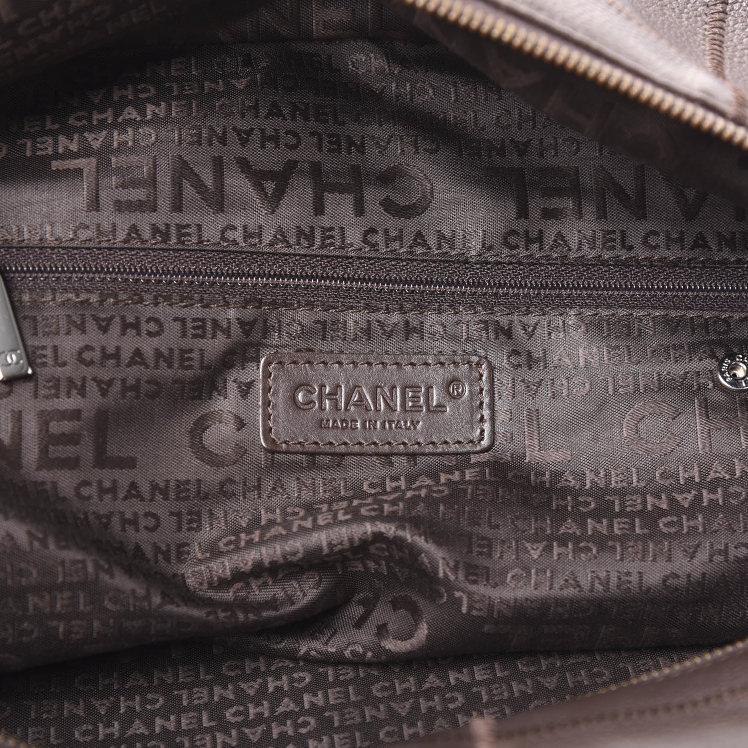 Chanel Caviar Square Stitched Bowler Dark Brown 8 of 11