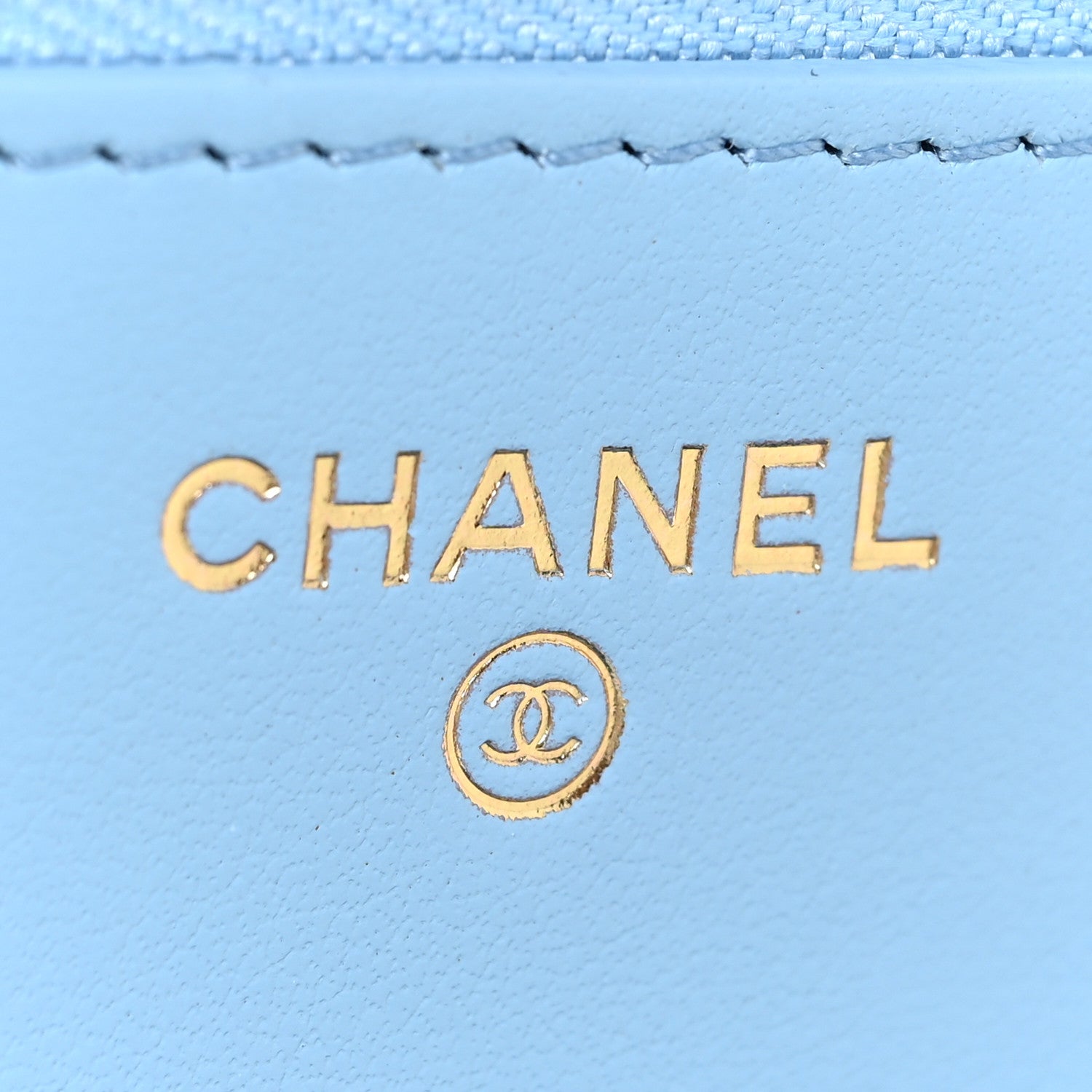 Chanel Shiny Caviar Quilted Pick Me Up Wallet On Chain WOC Blue 6 of 15