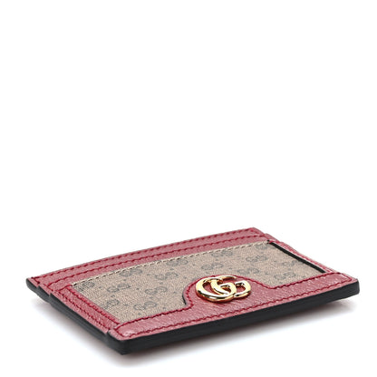 Gucci X DORAEMON Mini Vintage GG Supreme Monogram Card Holder Beige Cherry Red 6 of 16