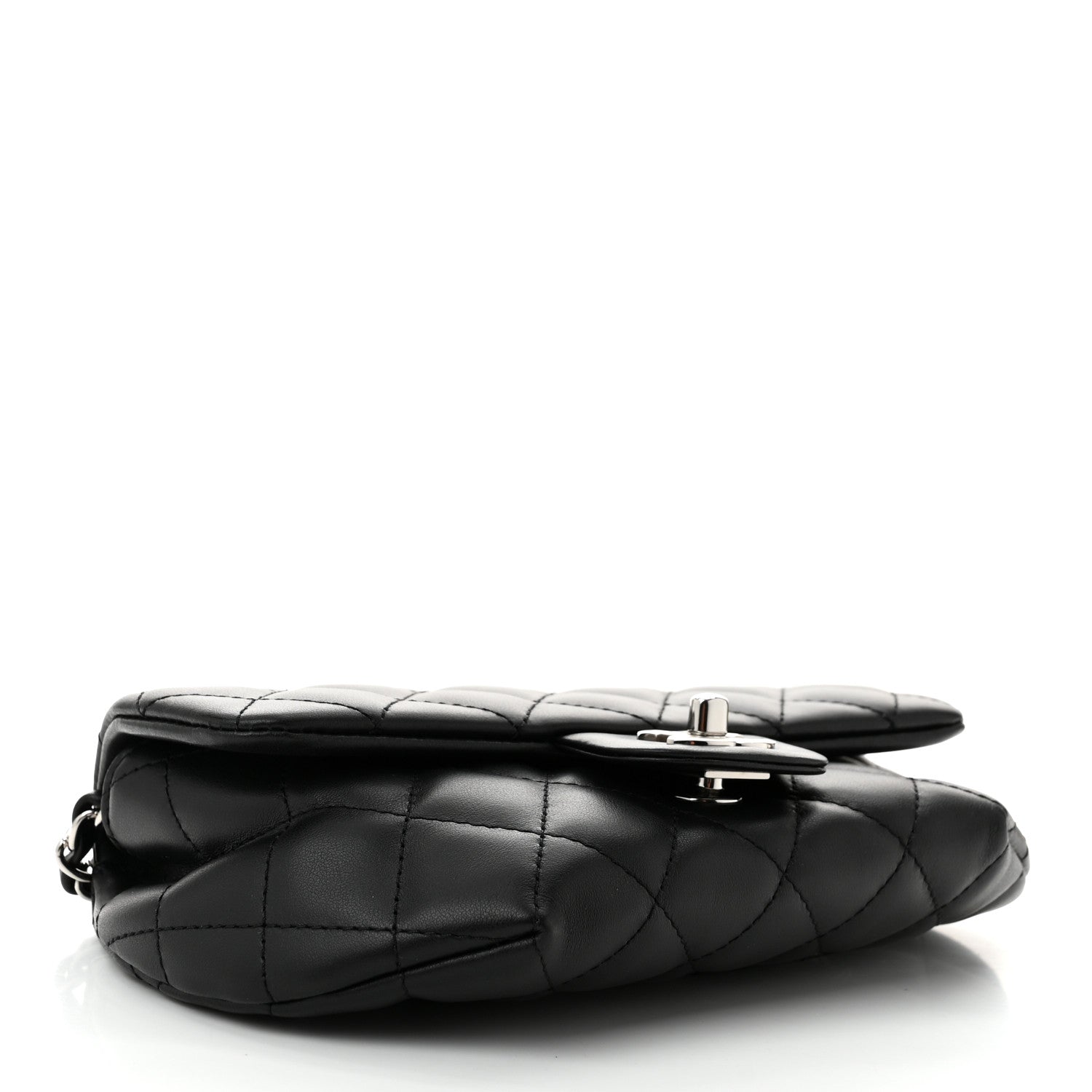 Chanel Calfskin Quilted CC Uniform Flap Belt Bag Black 4 of 11