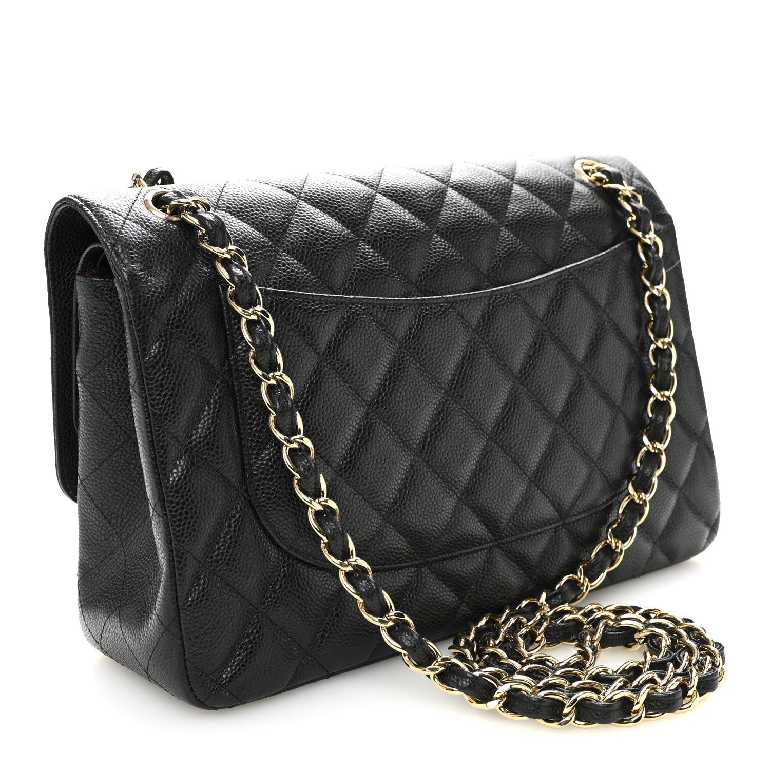 Chanel Caviar Quilted Jumbo Double Flap Black 3 of 10
