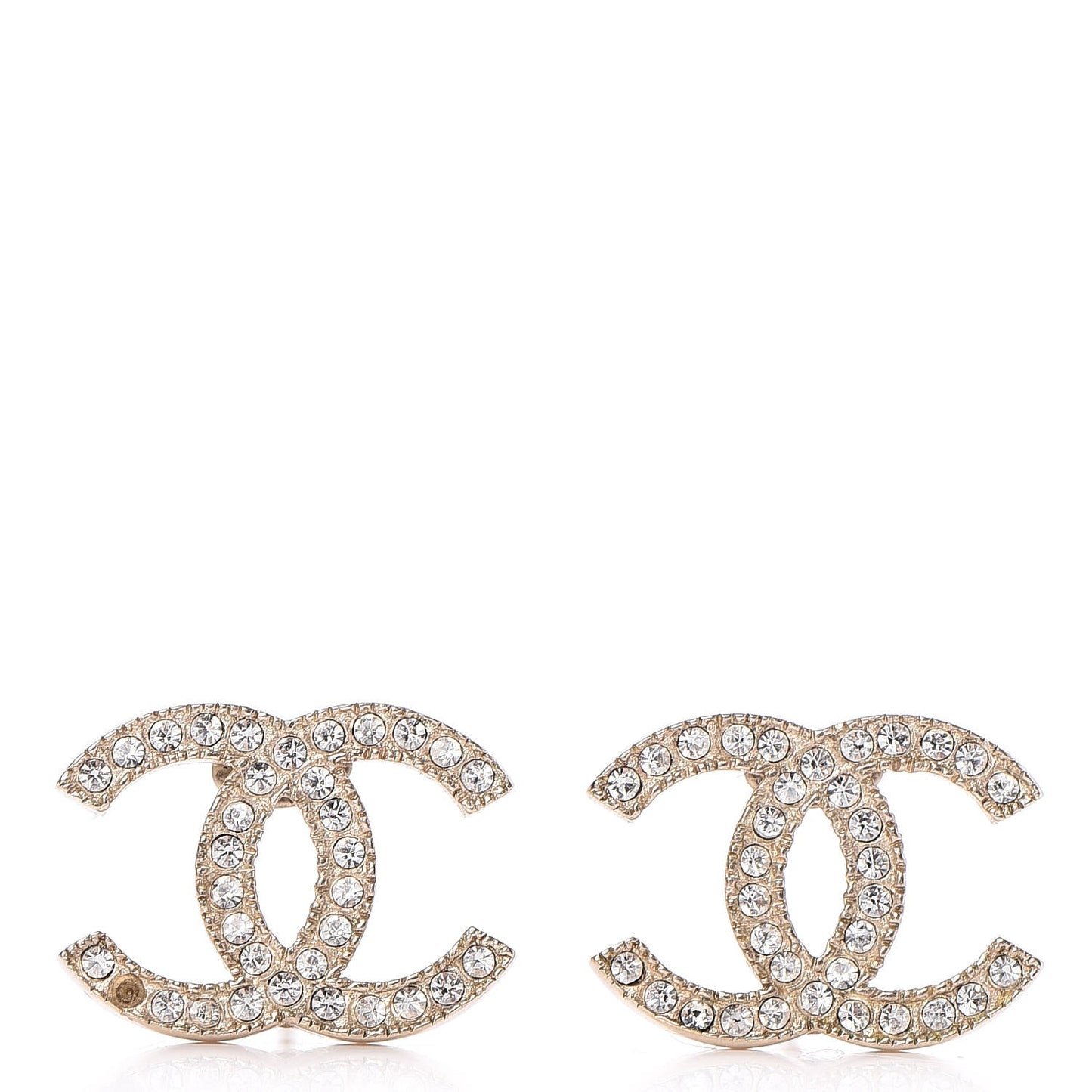 Crystal CC Earrings Gold