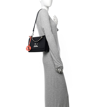 Louis Vuitton Epi Twist Braided Strap Shoulder Bag MM Black Orange Fluo Cobalt 3 of 11