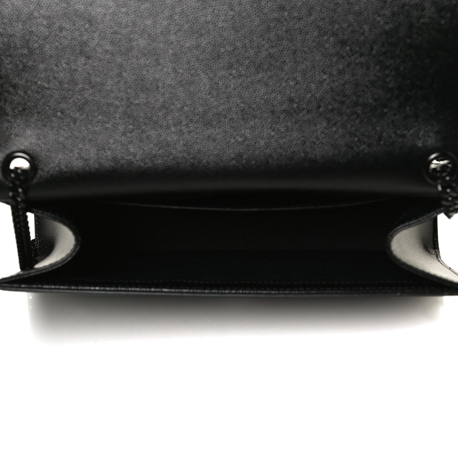 Saint Laurent Grain De Poudre Medium Classic Monogram Kate Satchel Black 5 of 12