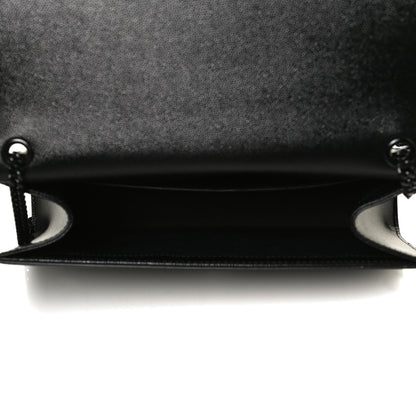 Saint Laurent Grain De Poudre Medium Classic Monogram Kate Satchel Black 5 of 12