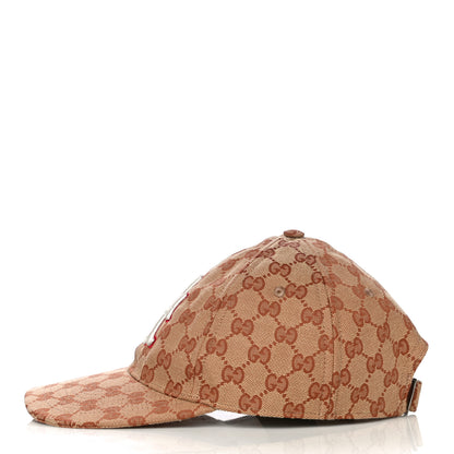Gucci X MLB Monogram LA Dodgers Baseball Hat 57-61 Beige Ruggine 3 of 5