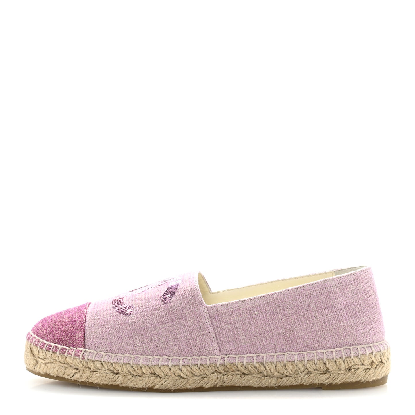 Toile Sequin CC Espadrilles 41 Pink Dark Pink