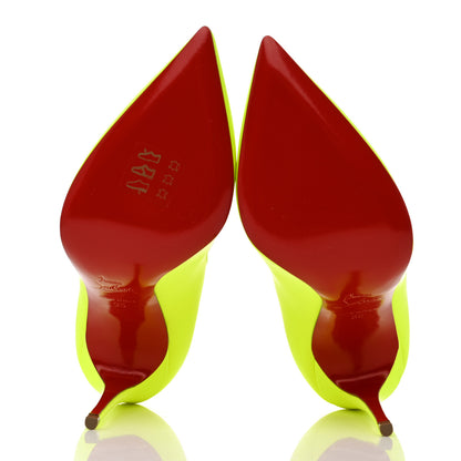 Christian Louboutin Calfskin Hot Chick 100 Pumps 35 Fluo 5 of 7
