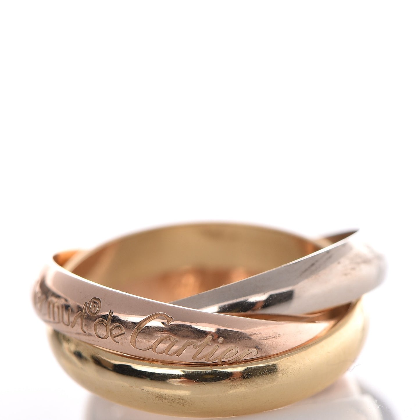 18K Pink Yellow White Gold Le Must De Trinity Ring 50 5.25