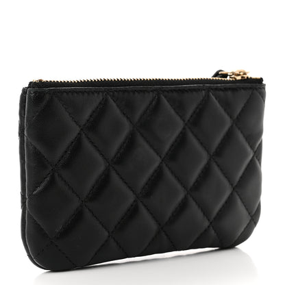 Chanel Lambskin Quilted Small No. 5 Cosmetic Case Black 3 of 8