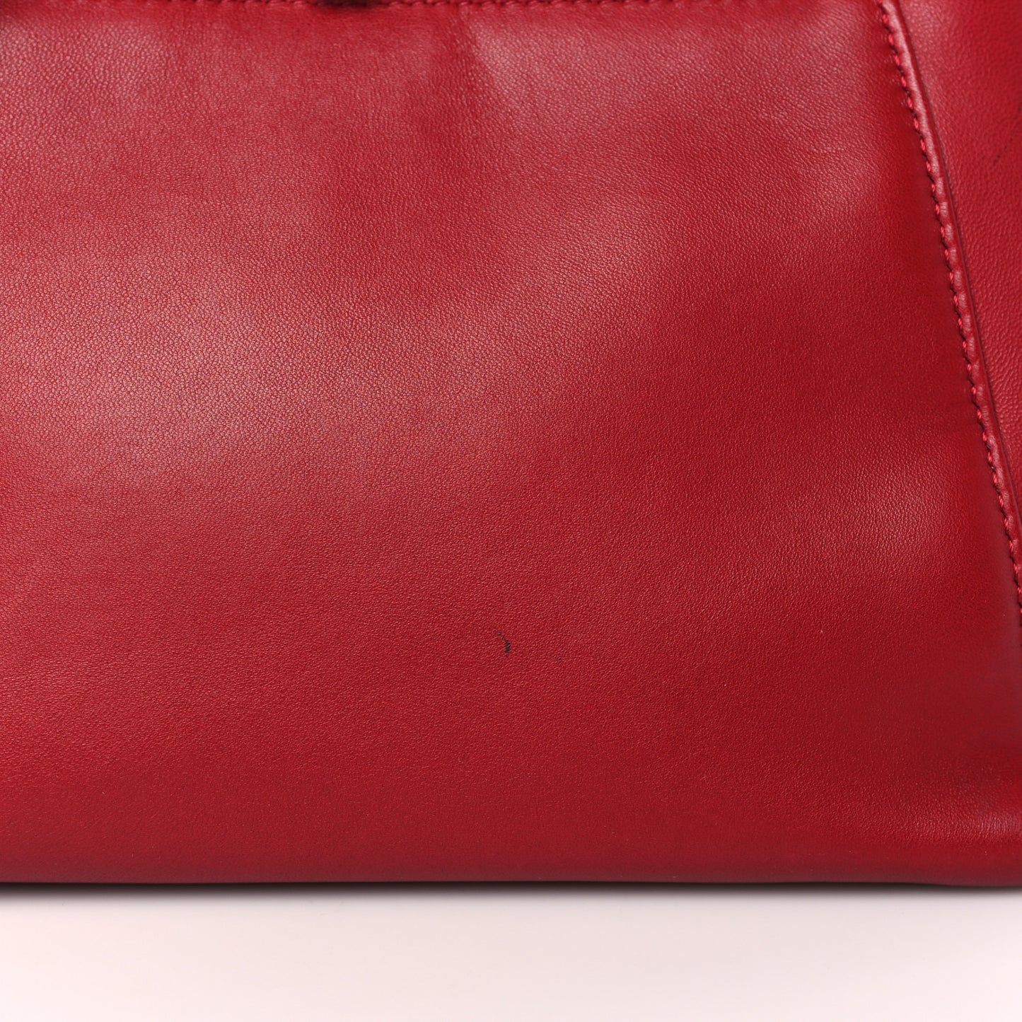 Nappa Elaphe Monster Eyes Mini Peekaboo Iconic Satchel Ruby Bois de Rose Natural