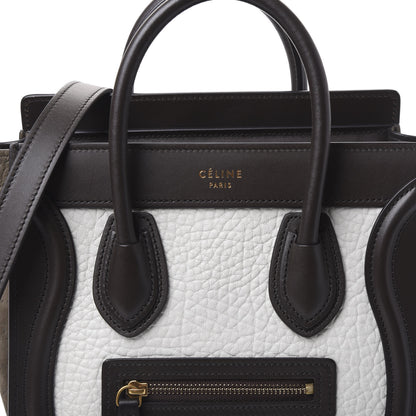 Celine Bullhide Calfskin Nubuck Nano Tri-Color Luggage Khaki 8 of 8