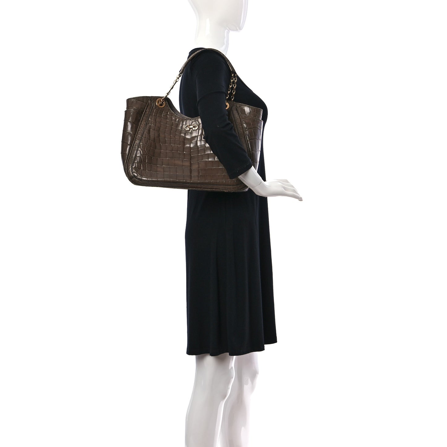 Crocodile Betulla Tote Brown