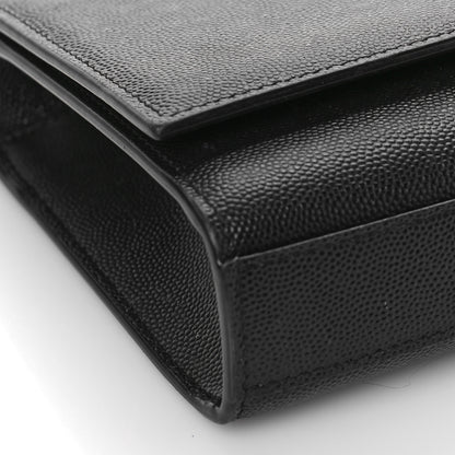 Saint Laurent Grain De Poudre Small Monogram Kate Satchel Black 6 of 7
