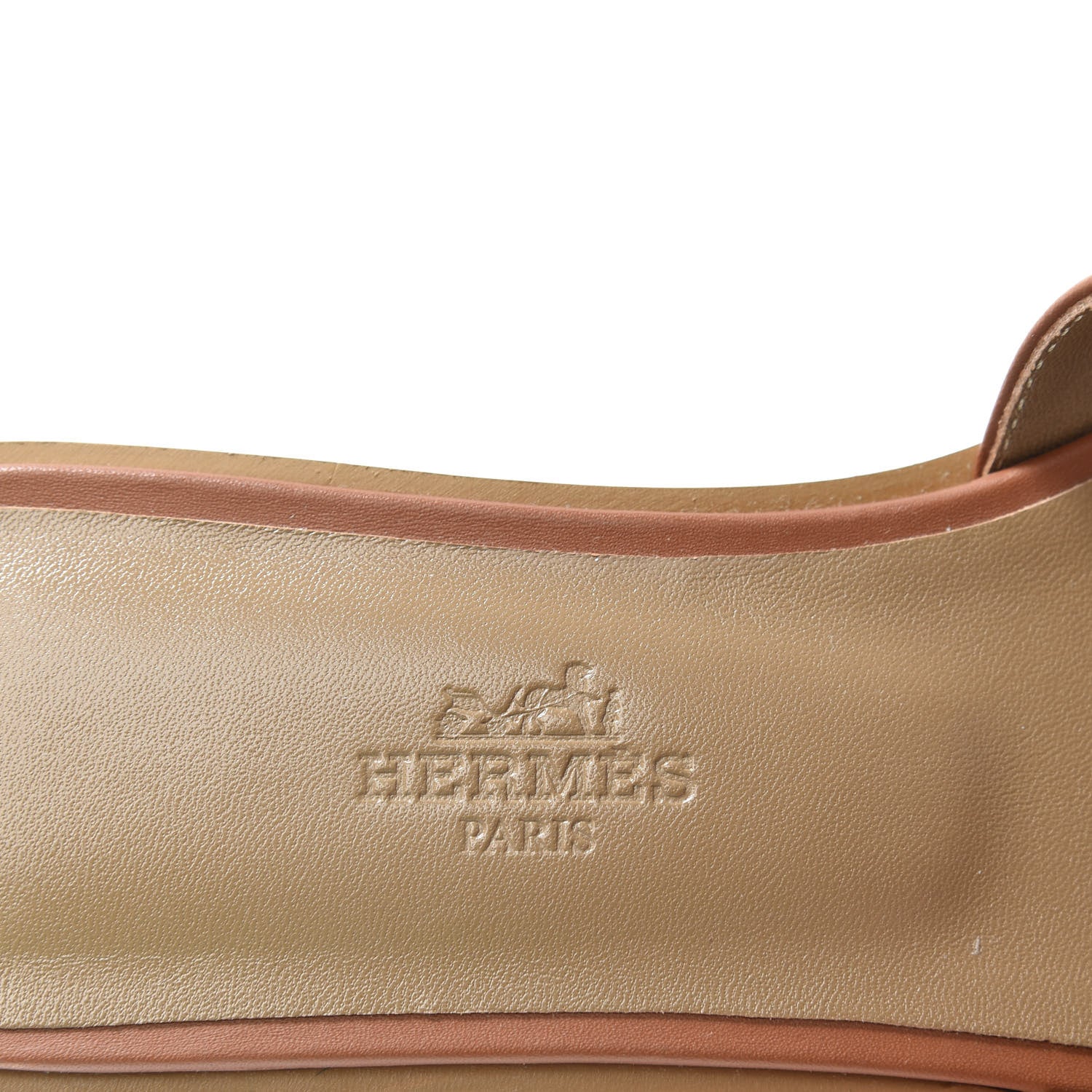Hermes Box Calfskin Oran Sandals 35 Gold 8 of 11