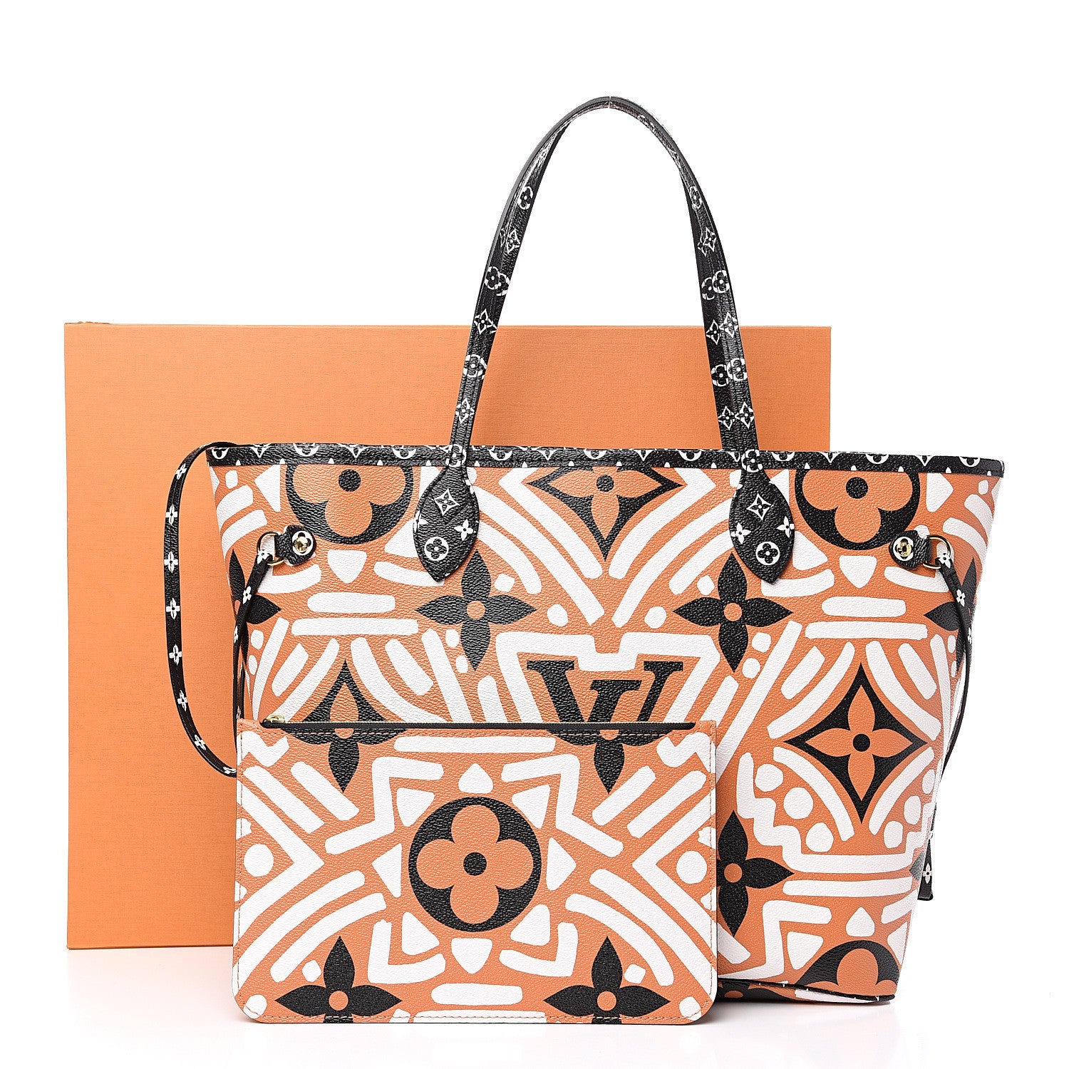 Louis Vuitton Monogram Giant Crafty Neverfull MM Creme Caramel 9 of 9