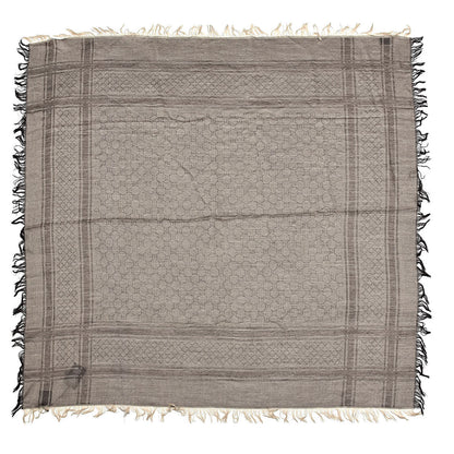 Gucci Wool Silk GG Monogram Diamante Plaid Surviee Shawl Beige Dark Brown 1 of 3