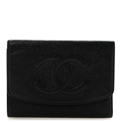 Chanel Caviar Timeless CC Compact Wallet Black 1 of 12