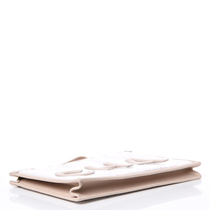 Chanel Tweed PVC Lambskin Wristlet Pouch Beige 4 of 9