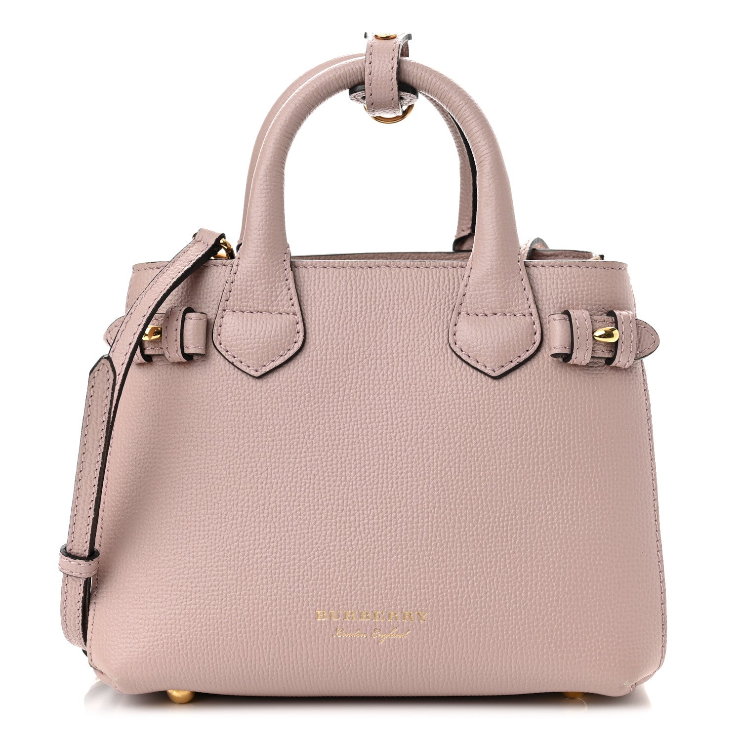 Burberry Grainy Calfskin House Check Baby Banner Tote Pale Orchid 1 of 10