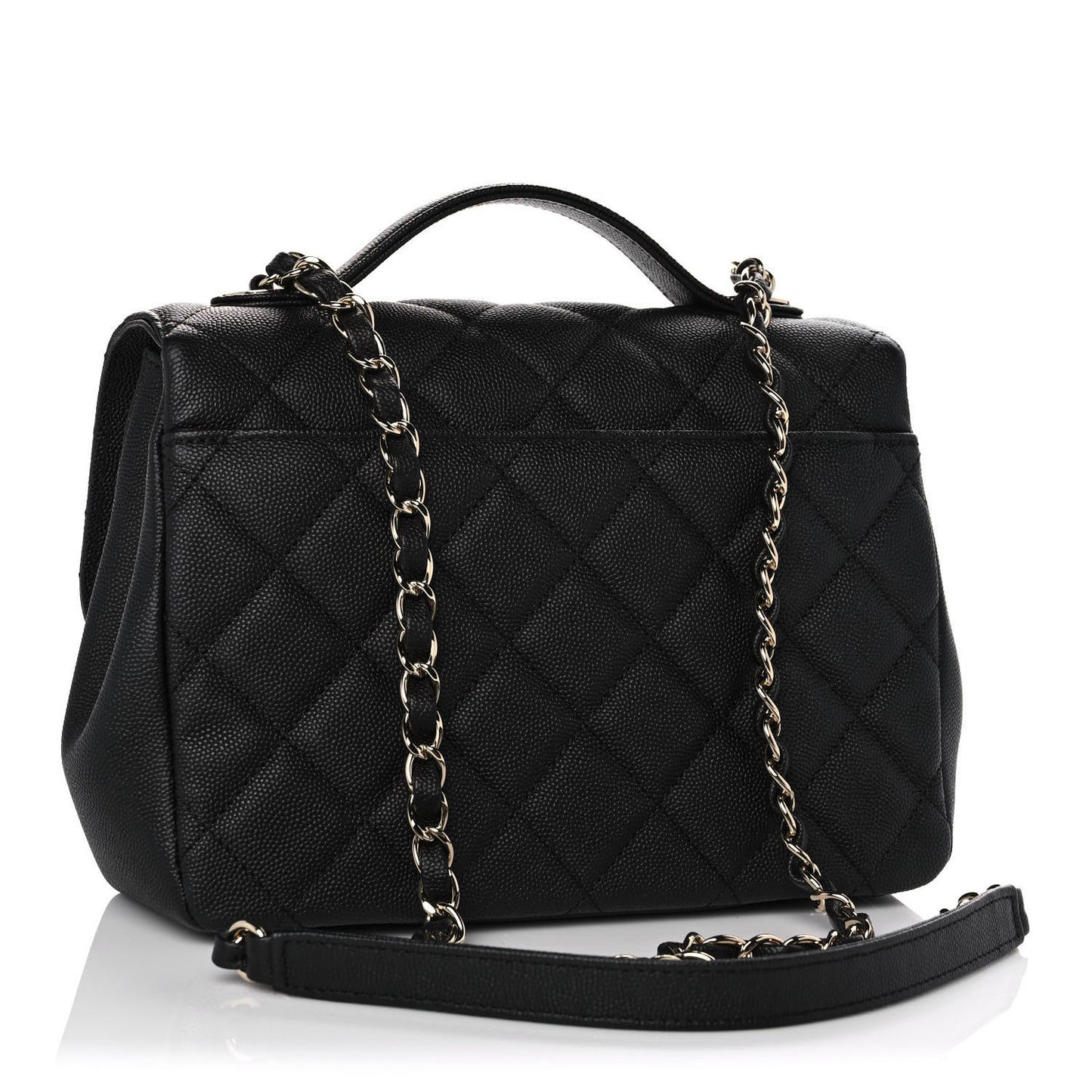 Caviar Quilted Medium Business Affinity Flap Black