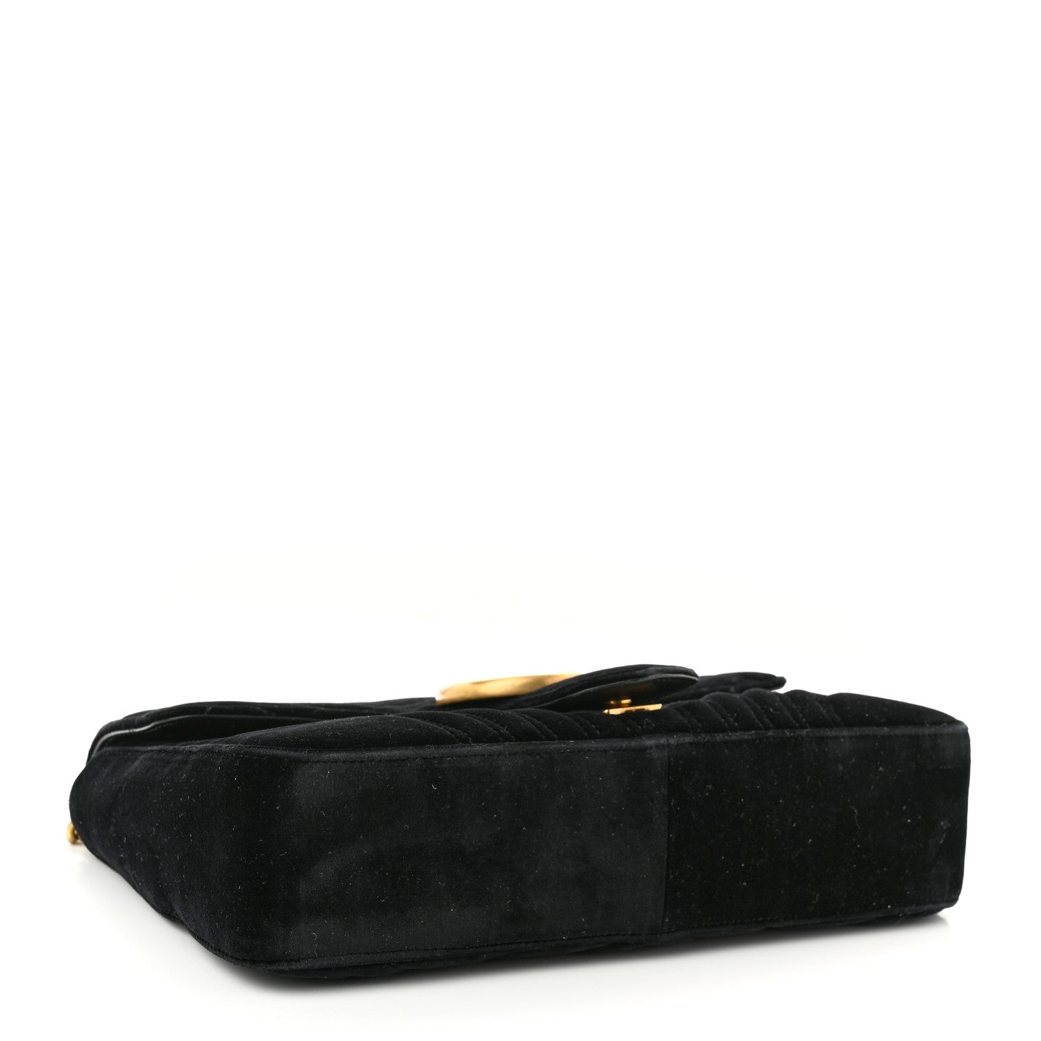 Gucci Velvet Matelasse Medium GG Marmont Shoulder Bag Black 4 of 10