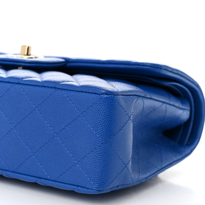 Chanel Caviar Quilted Small Double Flap Dark Blue 10 of 11