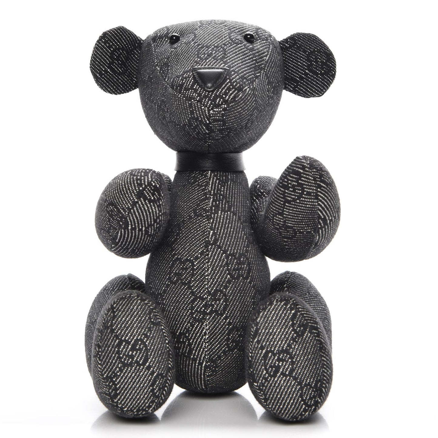 Monogram Stuffed Teddy Bear Black