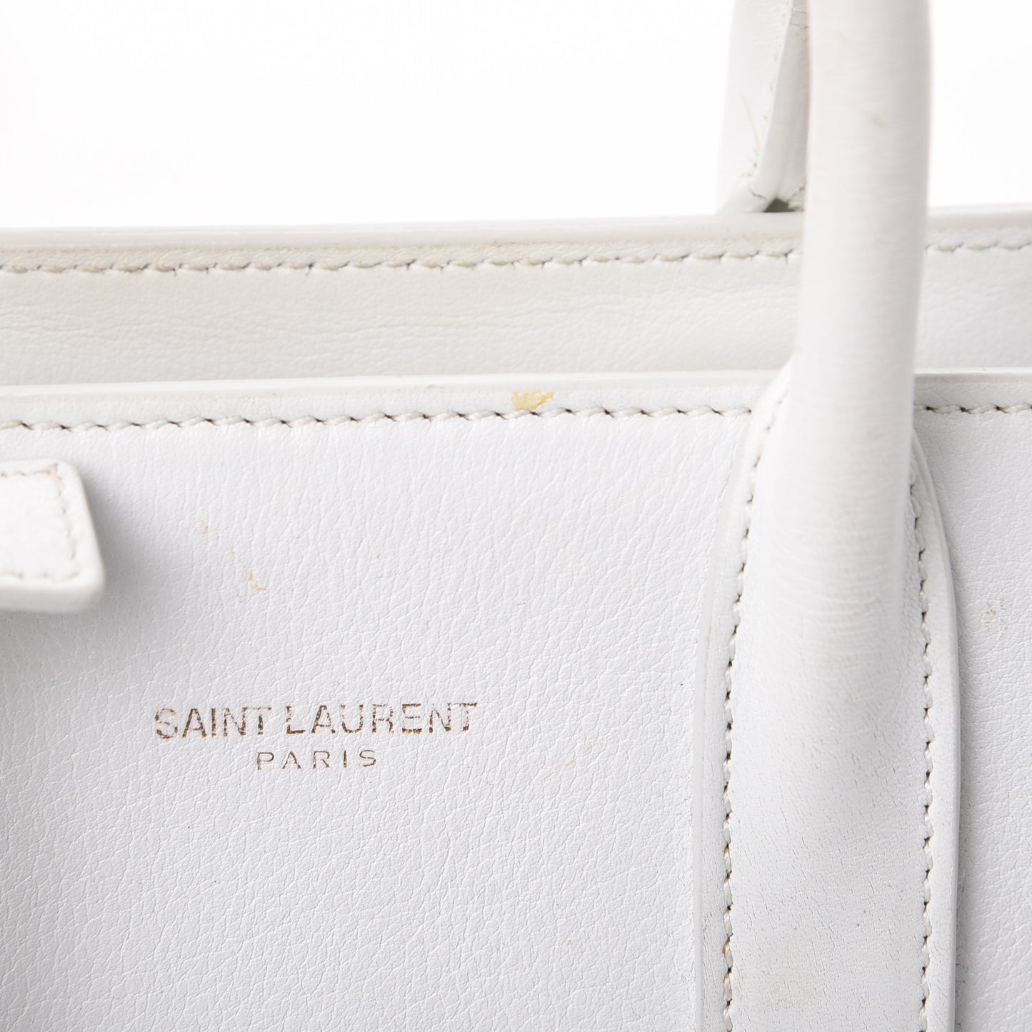 Calfskin Nano Sac de Jour Dove White