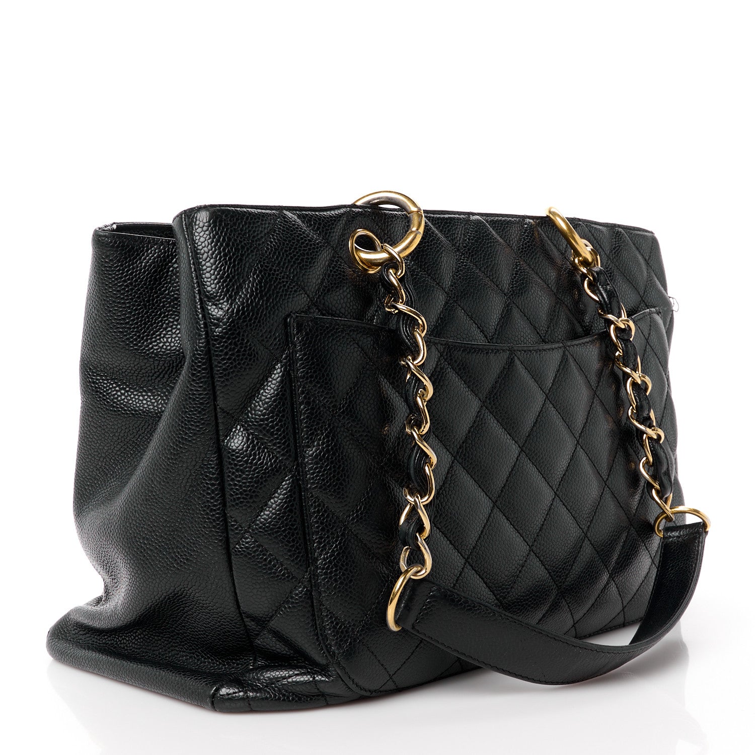 Chanel Caviar Quilted Grand Shopping Tote GST Black 3 of 10