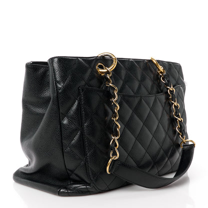 Chanel Caviar Quilted Grand Shopping Tote GST Black 3 of 10