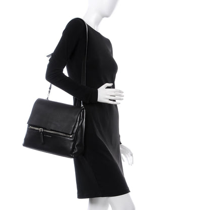 Givenchy Waxy Grained Calfskin Medium Pandora Pure Flap Bag Black 2 of 7