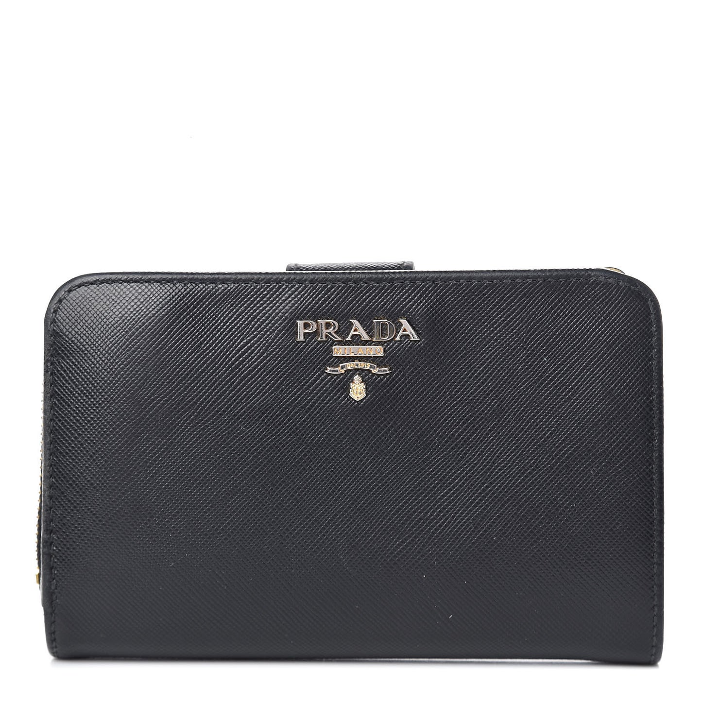 Saffiano Metal Compact Wallet Black