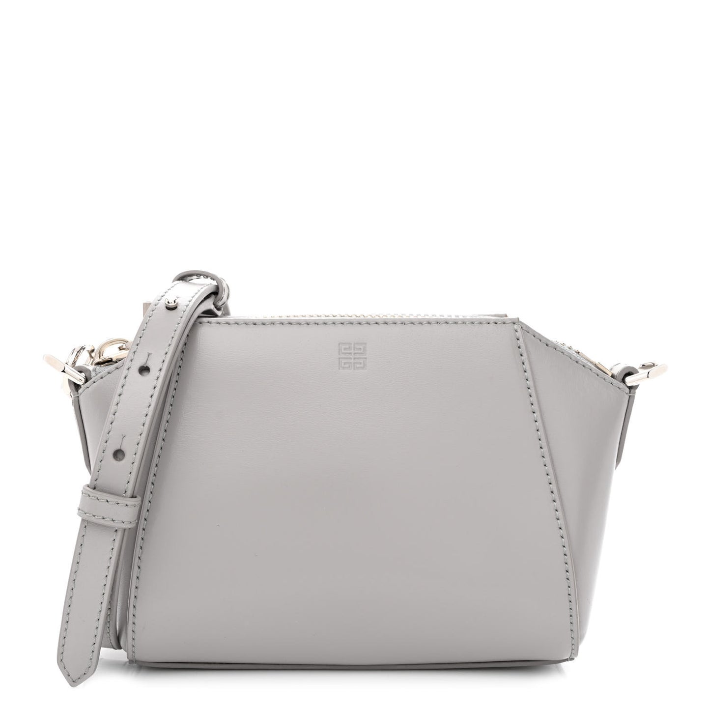 Sugar Goatskin Nano Antigona Pearl Grey