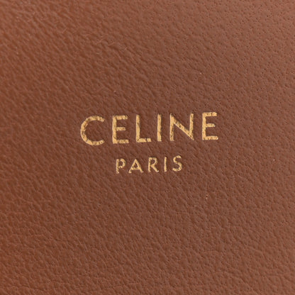 Celine Textile Natural Calfskin Teen Triomphe White Tan 6 of 12